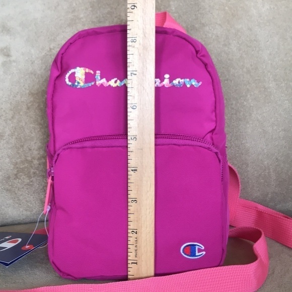 Brand New Champion Pink Ultimate Durability Mini Backpack Padded Tablet Sleeve - Picture 4 of 14